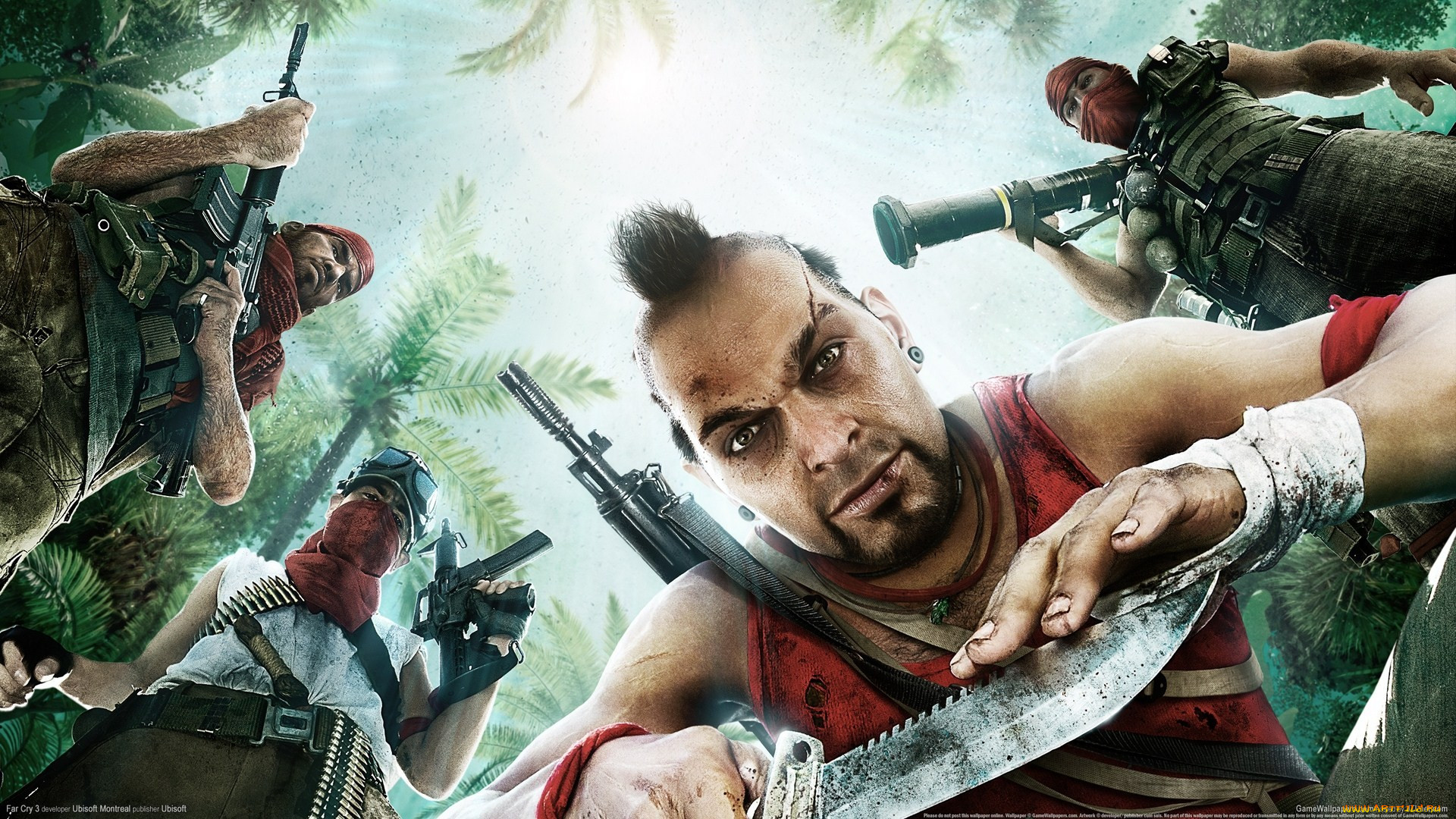 Обои Far Cry 3 Видео Игры Far Cry 3, обои для рабочего стола, фотографии  far, cry, видео, игры, экипировка, оружие, боец Обои для рабочего стола,  скачать обои картинки заставки на рабочий стол.